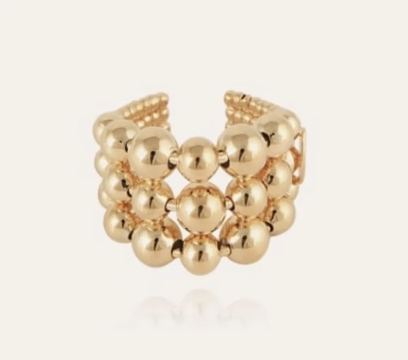Gas Bijoux Multiperla 18K GP FashionBand  Ring 1.6MM