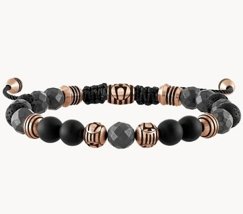 Latin GRAMMY Onyx BVB1072-RSTBKOXHE Classic Bracelet 8MM